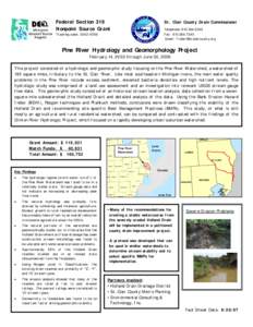 Pine River Hydrology and Geomorphology Project