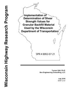 Tribology / Shear strength / Direct shear test / Friction / American Association of State Highway and Transportation Officials / Shear / Sediment transport / Geology / Physics / Soil mechanics