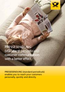 Information brochure on Pressesendung (standard periodicals)
