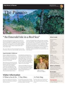 Park News & Planner  National Park Service U.S. Department of the Interior  The Paisano