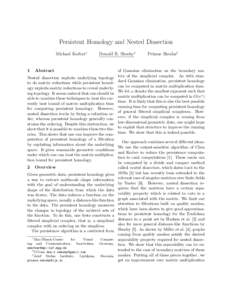 Persistent Homology and Nested Dissection Michael Kerber∗ 1  Abstract