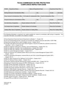 TCFP-066 Compliance Inspection Guide