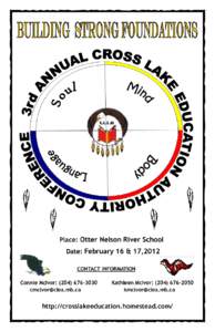 Place: Otter Nelson River School Date: February 16 & 17,2012 CONTACT INFORMATION Connie McIvor: ([removed]removed]