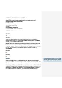 Response to the Banking Standards Review Consultation by: James Dempsey Research Fellow on the AHRC project on Responsibility, Ethics and the Financial Crisis Department of Politics and International Studies University o