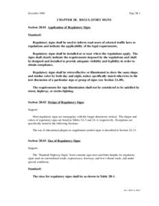 December[removed]Page 2B-1 CHAPTER 2B. REGULATORY SIGNS Section 2B.01 Application of Regulatory Signs