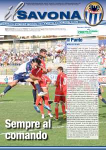 Periodico di informazione sportiva - Anno VI - Numero[removed]novembre[removed]Diffusione gratuita copie 1500 Direttore Responsabile Francesca Astengo - Registrazione Tribunale di Savona n[removed]del[removed]Sponsor Uff