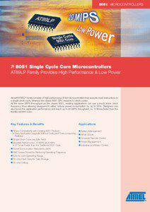 8051 Single Cycle Core Microcontrollers