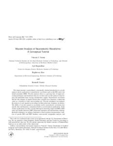 Brain and Language 66, 7–[removed]Article ID brln[removed], available online at http://www.idealibrary.com on Wavelet Analysis of Neuroelectric Waveforms: A Conceptual Tutorial Vincent J. Samar