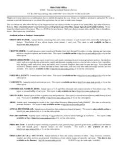 National Agricultural Statistics Service / Agriculture / World Agricultural Supply and Demand Estimates