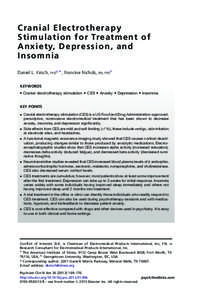 Abnormal psychology / Neurotechnology / Electrotherapy / Cranial electrotherapy stimulation / Treatment of bipolar disorder / Management of depression / Anxiety disorder / Insomnia / Nitrazepam / Medicine / Psychiatry / Health