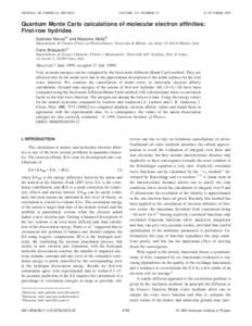 JOURNAL OF CHEMICAL PHYSICS  VOLUME 111, NUMBEROCTOBER 1999