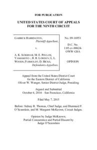 FOR PUBLICATION  UNITED STATES COURT OF APPEALS FOR THE NINTH CIRCUIT  GARRICK HARRINGTON,