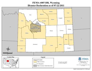 FEMA-4007-DR, Wyoming Disaster Declaration as of[removed]MT Sheridan Park