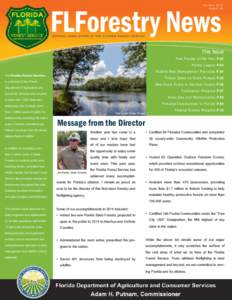 FLForestry News  January 2015 ISSUE 02  OFFICIAL NEWSLETTER OF THE FLORIDA FOREST SERVICE