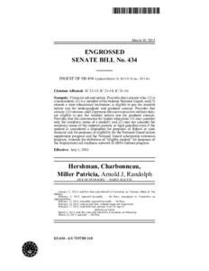 *ES0434.1*  March 10, 2015 ENGROSSED SENATE BILL No. 434