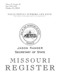 Missouri Secretary of State: Register