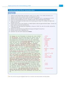 Theorie und Praxis der TextverarbeitungTextbearbeitung mit Word: Autorenkorrektur Aufgaben