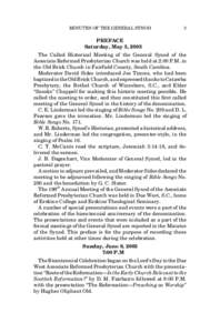 Protestantism / Christianity / Associate Reformed Presbyterian Church / Orthodox Presbyterian Church / Presbyterian Church / Presbyterianism / General Synod / Synod / North American Presbyterian and Reformed Council / Resolutions of the United Church of Christ