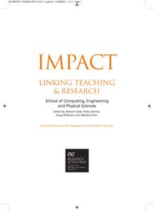 B5 IMPACT 176x250 CEPS 13-6-11_Layout[removed]:41 Page 1  IMPACT Linking Teaching & Research School of Computing, Engineering