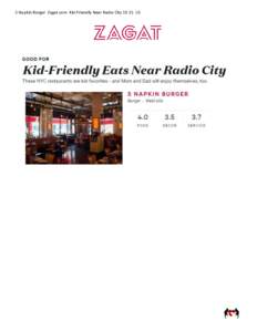 5 Napkin Burger Zagat.com Kid-Friendly Near Radio City   