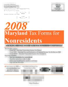 PRSRT STD U.S. POSTAGE Comptroller of Maryland Revenue Administration Division Annapolis, Maryland[removed]