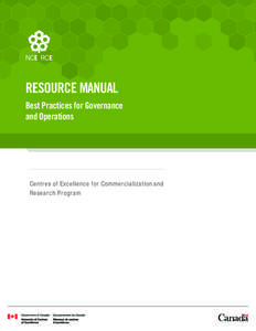 RESOURCE MANUAL Best Practices for Governance and Operations April 2014