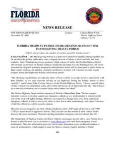 NEWS RELEASE _________________________________________________________________________________________________________________________ FOR IMMEDIATE RELEASE November 24, 2008