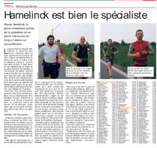 TRAI L  Marche-les-Dames Hamelinck est bien le spécialiste Wouter Hamelinck, le