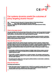 Household chemicals / Ethics / Alcoholism / Binge drinking / System dynamics / Alcoholic beverage / Economic model / Health effects of wine / Long-term effects of alcohol / Alcohol abuse / Drinking culture / Alcohol