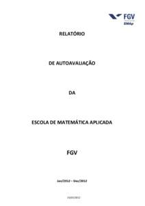 RELATÓRIO  DE AUTOAVALIAÇÃO DA