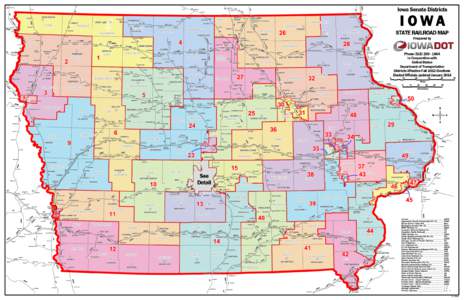 Iowa Senate Districts  I OWA STATE RAILROAD MAP Prepared by