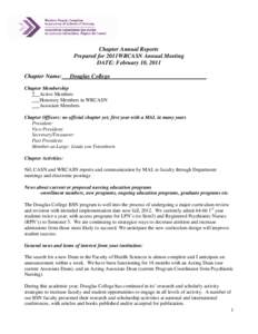 Microsoft Word - WRCASN Annual Report Template Douglas College rev Feb[removed]doc