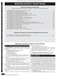 Montana District Courts & Rules.indd