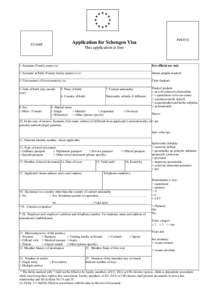 PHOTO  Application for Schengen Visa STAMP