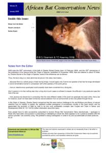 Volume 19 January 2009 African Bat Conservation News ISSN[removed]