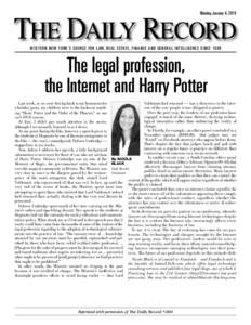 Monday, January 4, 2010  THE DAILY RECORD WESTERN NEW YORK’S SOURCE FOR LAW, REAL ESTATE, FINANCE AND GENERAL INTELLIGENCE SINCE[removed]The legal profession,