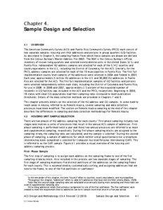 Chapter 4. Sample Design and Selection 4.1