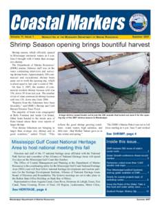 Coastal Markers Volume 11, Issue 1 NEWSLETTER  OF THE