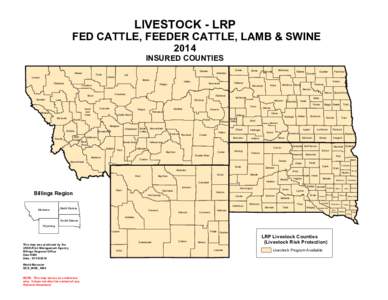 LIVESTOCK - LRP  FED CATTLE, FEEDER CATTLE, LAMB & SWINE[removed]INSURED COUNTIES