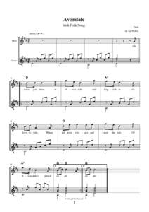 Avondale Irish Folk Song É < I <J Flute (