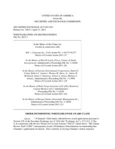 Freedom of speech / Labour law / Whistleblower / U.S. Securities and Exchange Commission / Securities Exchange Act / Lawsuit / Human resource management / Business / Government / Business ethics / Anti-corporate activism / Dissent