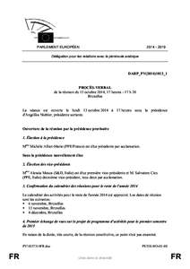 [removed]PARLEMENT EUROPÉEN Délégation pour les relations avec la péninsule arabique  DARP_PV(2014)1013_1