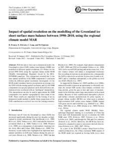 Physical oceanography / Effects of global warming / Current sea level rise / Oceanography / Glaciology / Global climate model / Greenland ice sheet / Cryosphere / Sea level / Earth / Physical geography / Atmospheric sciences