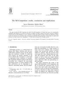 International Journal of Forecasting[removed]–476 www.elsevier.com / locate / ijforecast