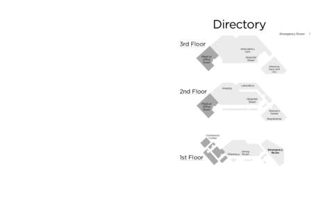 Directory 3rd Floor Ambulatory Care  Medical