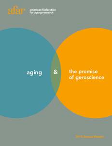 aging  & the promise of geroscience