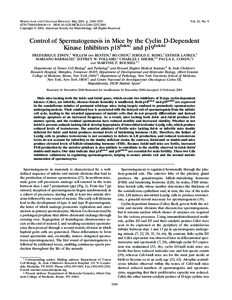 MOLECULAR AND CELLULAR BIOLOGY, May 2001, p. 3244–/$04.00⫹0 DOI: MCB–Copyright © 2001, American Society for Microbiology. All Rights Reserved. Vol. 21, No. 9