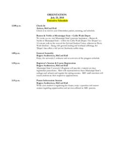 Microsoft Word - Tentative July Orientation Schedule 2014.doc