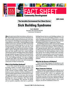 Community Development CDFS[removed]The Invisible Environment Fact Sheet Series  Sick Building Syndrome
