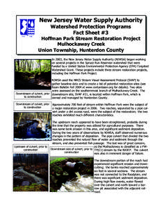 New Jersey Water Supply Authority Watershed Protection Programs Fact Sheet #3 Hoffman Park Stream Restoration Project Mulhockaway Creek Union Township, Hunterdon County